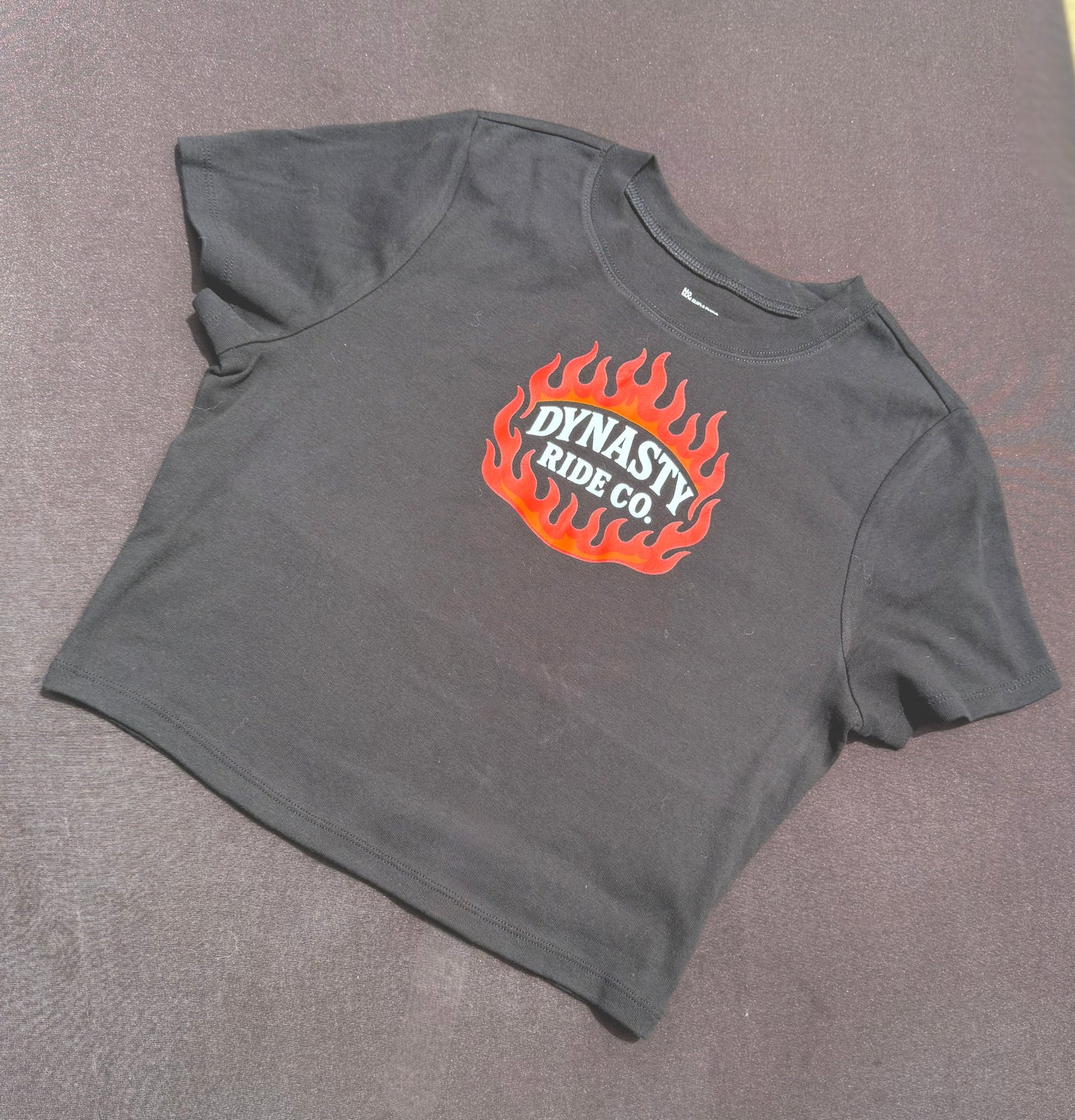 Women's "Flame On" Cropped Tee